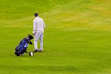 Golfer with bag