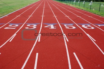 Red running track