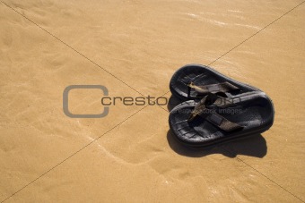 Sandals at the beach