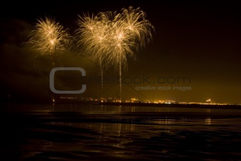 Firework at the beach