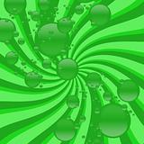 Green Abstract Bubble Swirl Background