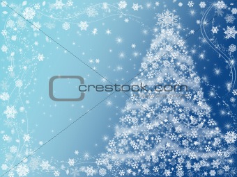 christmas tree blue