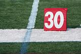 Football thirty yard marker