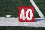 Football forty yard marker