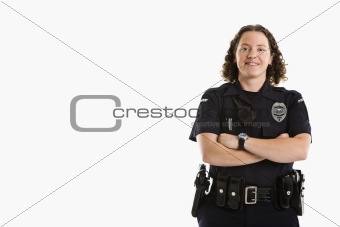 Smiling Policewoman.