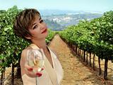 Beautiful woman at vineyard