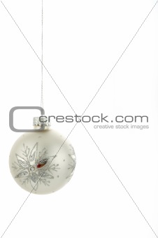 Silver hanging Christmas ornament
