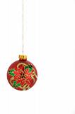 A multi-colored Christmas ornament