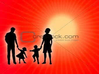 Family and sun