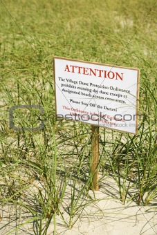Environmental warning sign.