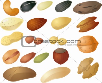 Various nuts and seeds