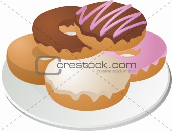 Donuts on plate