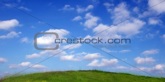 Background Of Sky And Clouds above the hill