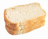 Piece of white bread isolated