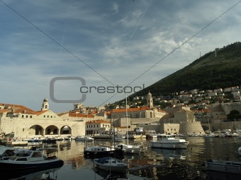 Dubrovnik harbor at dawn
