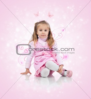 Cute girl in fairy costume