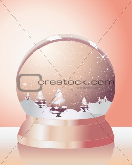 metallic snow dome