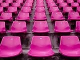 Pink seats on the stadium