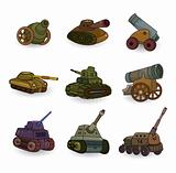 cartoon Tank/Cannon Weapon set icon
