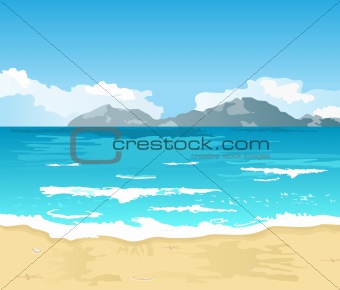 beautiful summer background with beach