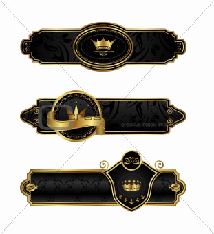 black-gold decorative frames