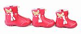 Red leather baby boots