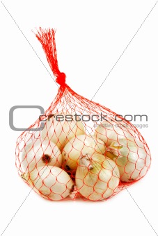 Light onion in packing from red net