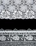 Decorative lace with pattern on black background
