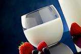 Milk with berries