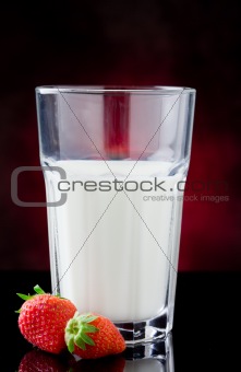 Milk and berries
