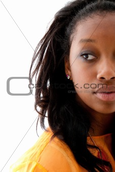 Young cute black woman 