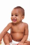 Adorable African American Boy  smiling