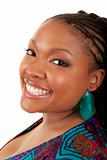 Beautiful African American woman smiling