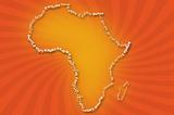 Africa map typography