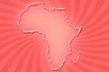 Africa map typograhpy