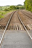 Railway lines curved