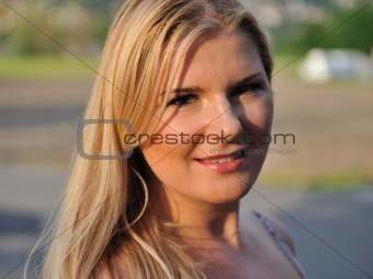 Beautifu summer female portrait  outdoors