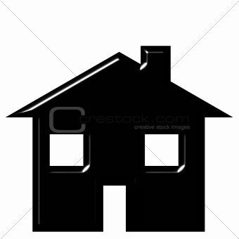3D House Silhouette