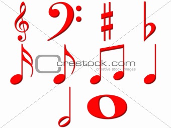 3D Music Notes