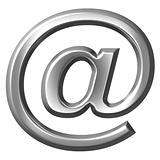3D Silver Email Symbol 