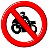 No motorbikes 3d sign