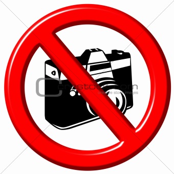No photographs 3d sign
