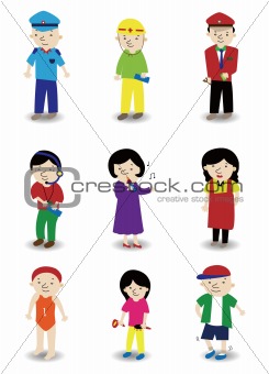 Image 3905929: cartoon people job icon set from Crestock Stock Photos