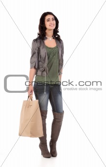 young woman with shopping