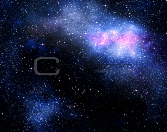 starry deep outer space nebual and galaxy