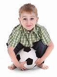 small boy with football 