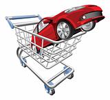 Car shopping cart concept