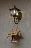Lantern and bird feeders