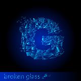 One letter of broken glass - G