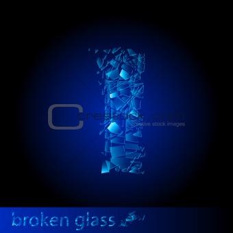 One letter of broken glass - I